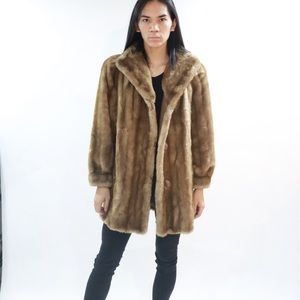 Vintage Honey Faux Fur Coat